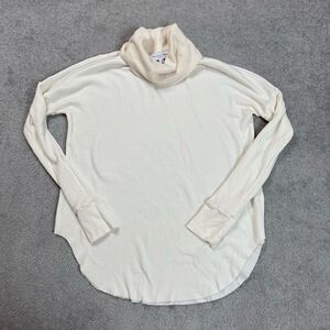 Michael Stars LA Women’s XS White Ivory Knit Long Sleeve Turtleneck Sweater